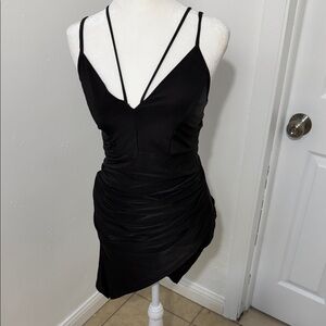 Elegant Black Strappy Dress